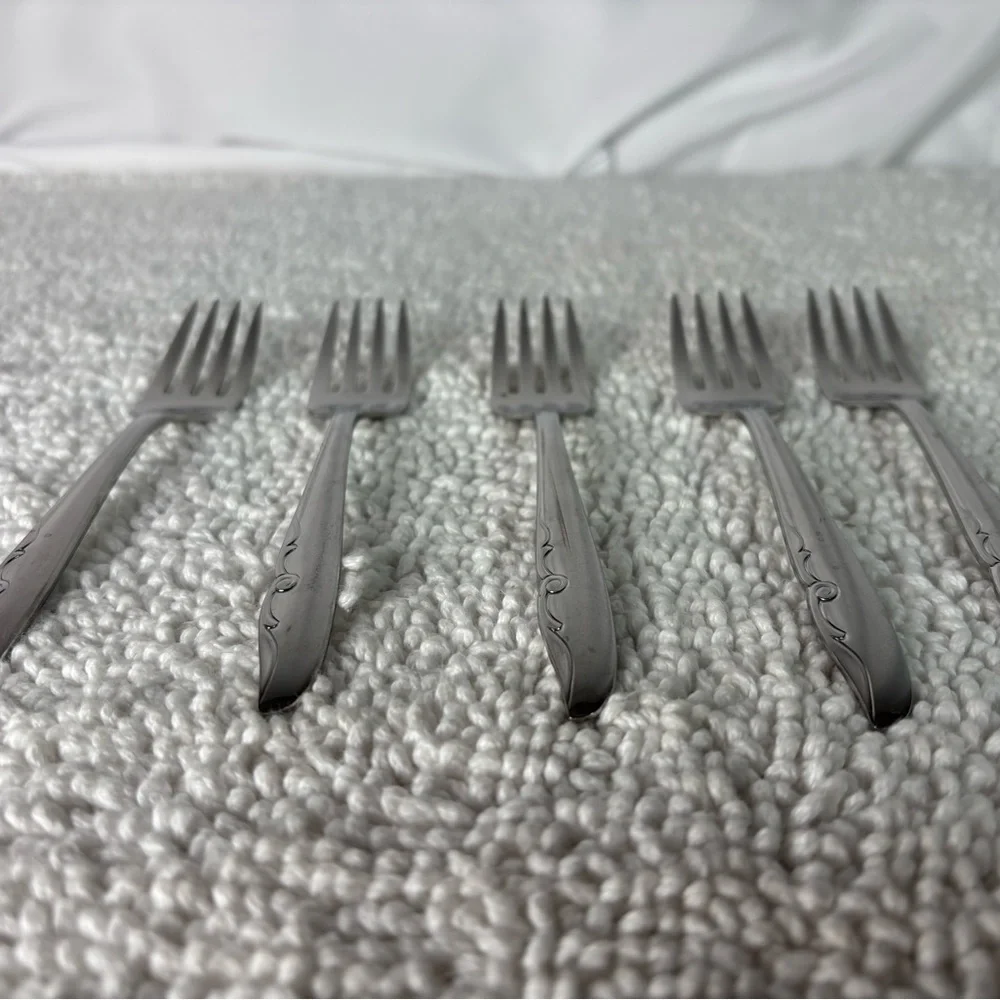Oneida Decorators Mermaid Stainless Steel Salad Forks Flatware‎ 5pcs
